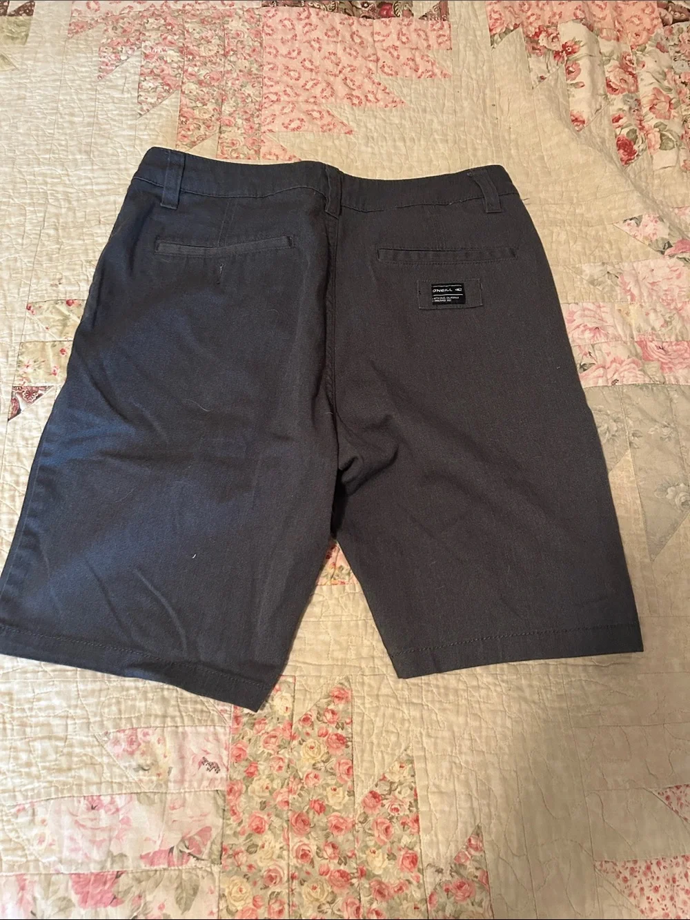O'Neill Men's Charcoal Flat-Front Shorts